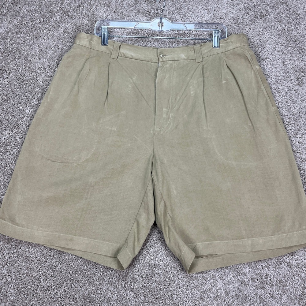 Tommy Bahama Men's Silk Relaxed Fit Pleated Shorts‎ Size 36 Beach Casual Golf